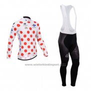 2014 Fietskleding Tour de France Wit en Rood Lange Mouwen en Koersbroek